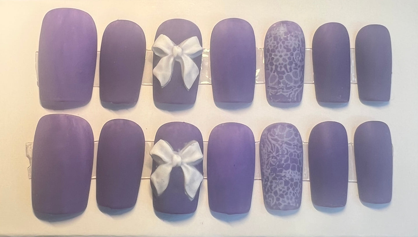 Medium Purple Press-On Nails #12